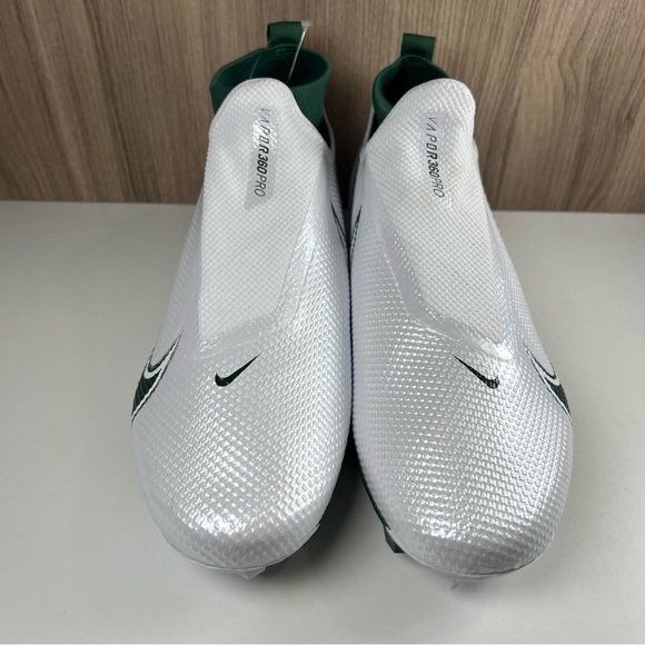 Nike Vapor Edge Pro 360 White Green Football Cleats CV6345-103 Men’s Size 12 - Picture 8 of 11